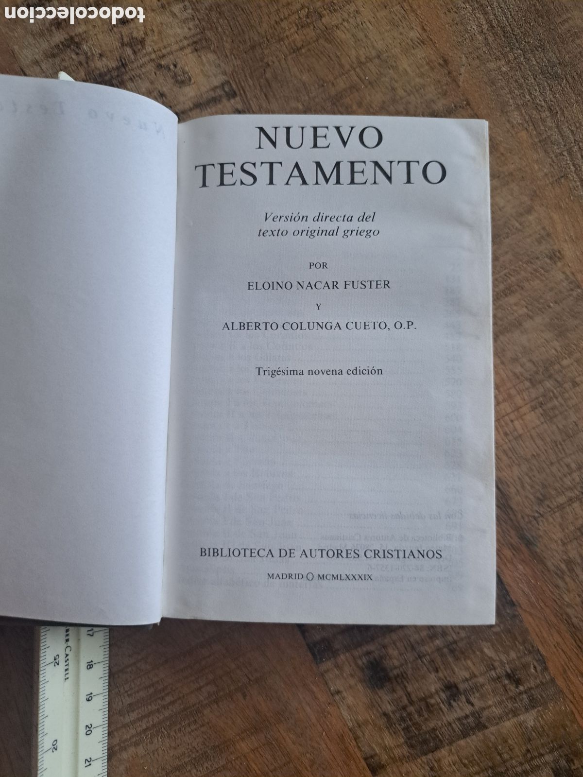 Libros de segunda mano: Jml Nuevo testamento. Biblioteca de autores cristianos. Madrid 1989. Mateo Inurria