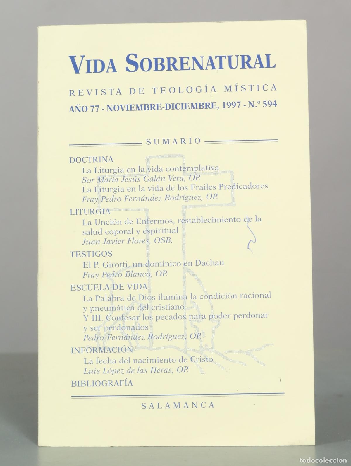 Libros de segunda mano: Vida Sobrenatural - Revista de Teolog&iacute;a M&iacute;stica - Salamanca 594