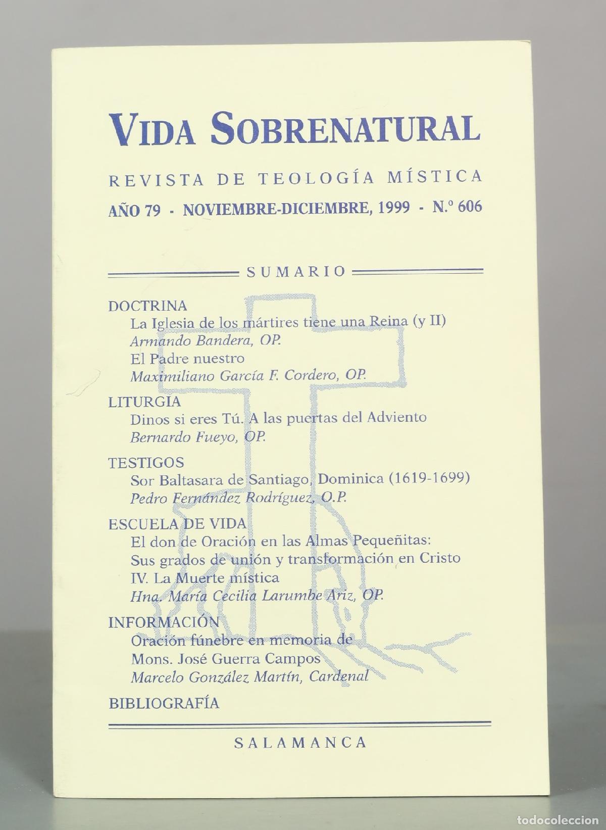 Libros de segunda mano: Vida Sobrenatural: Revista de Teolog&iacute;a M&iacute;stica - N&ordm; 606