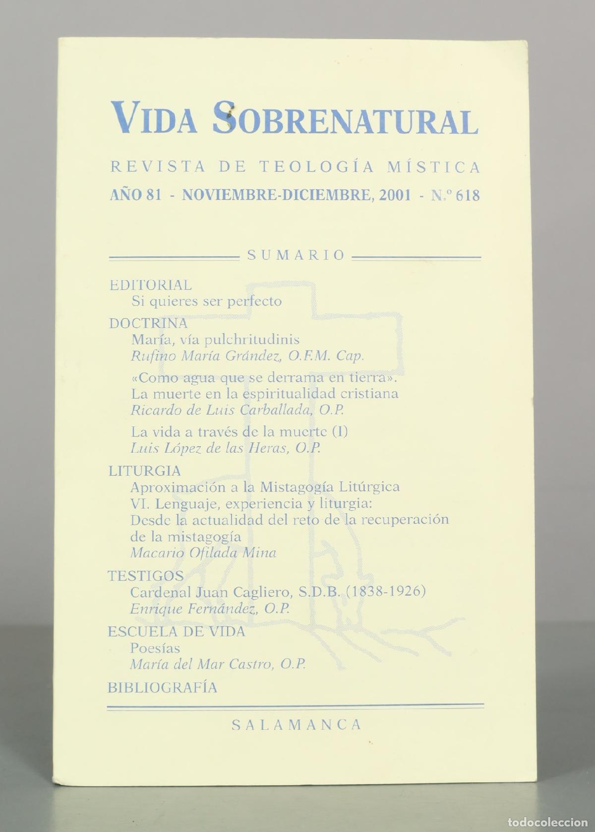 Libros de segunda mano: Vida Sobrenatural: Revista de Teolog&iacute;a M&iacute;stica - N&uacute;mero 618