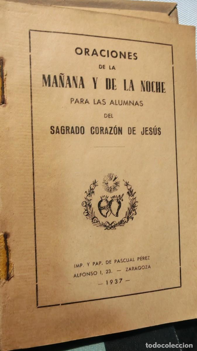 Second hand books: Oraciones de la ma&ntilde;ana y de la noche para las alumnas del Sagrado Coraz&oacute;n de Jes&uacute;s . 1937 . Zaragoza