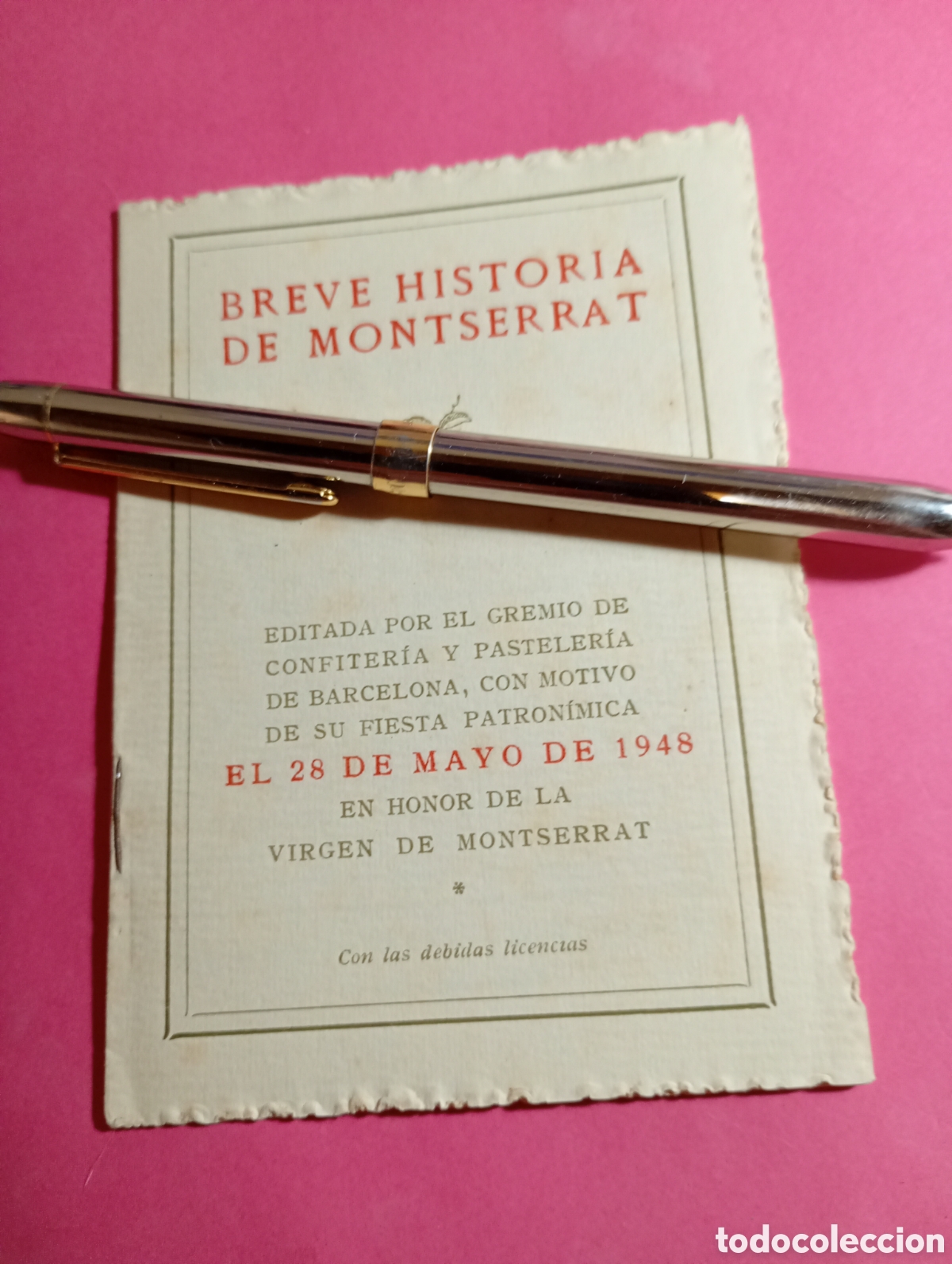 Libros de segunda mano: MONTSERRAT BREVE HISTORIA 1948 EDITA GREMIO CONFITER&Iacute;A Y PASTELER&Iacute;A BARCELONA FIESTA PATRONA