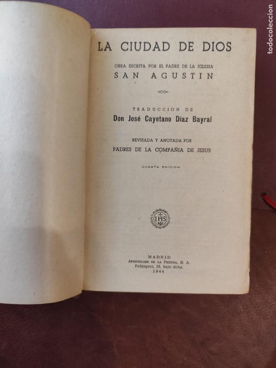 Libros de segunda mano: San Agust&iacute;n. LA CIUDAD DE DIOS