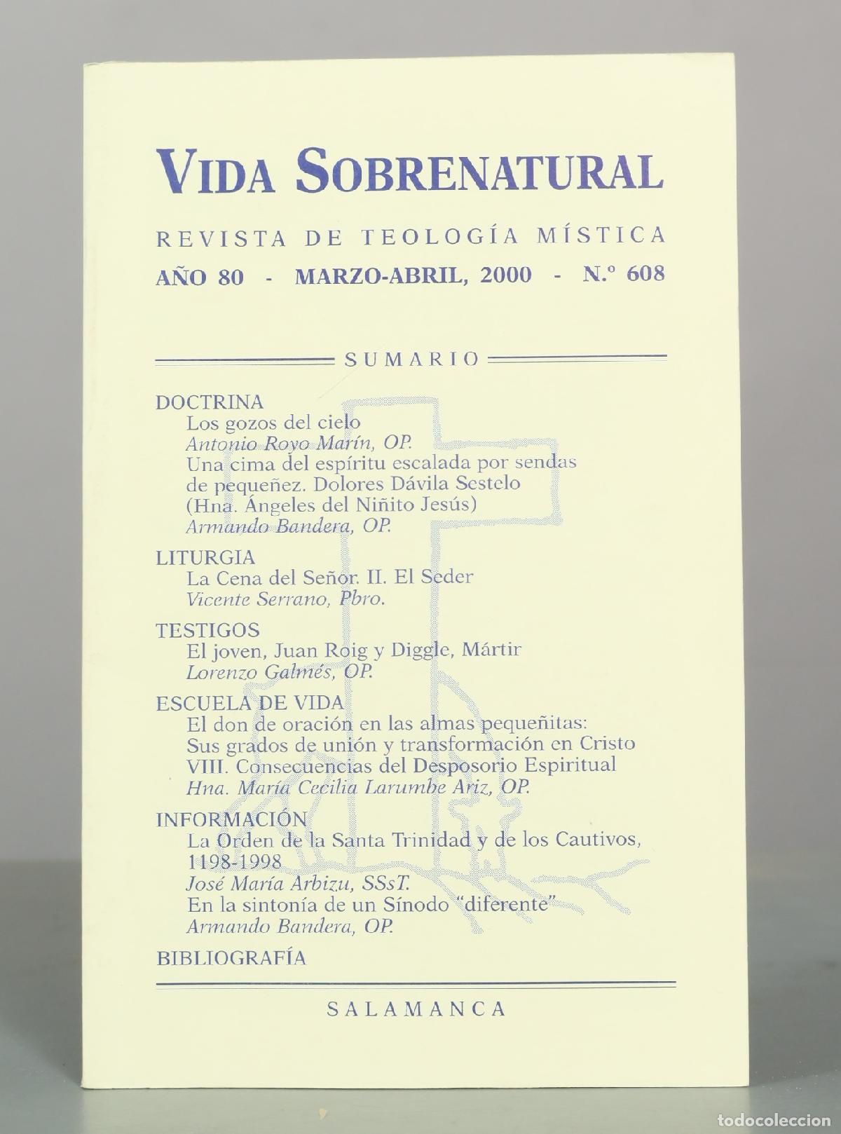 Libros de segunda mano: VIDA SOBRENATURAL. REVISTA. N 608