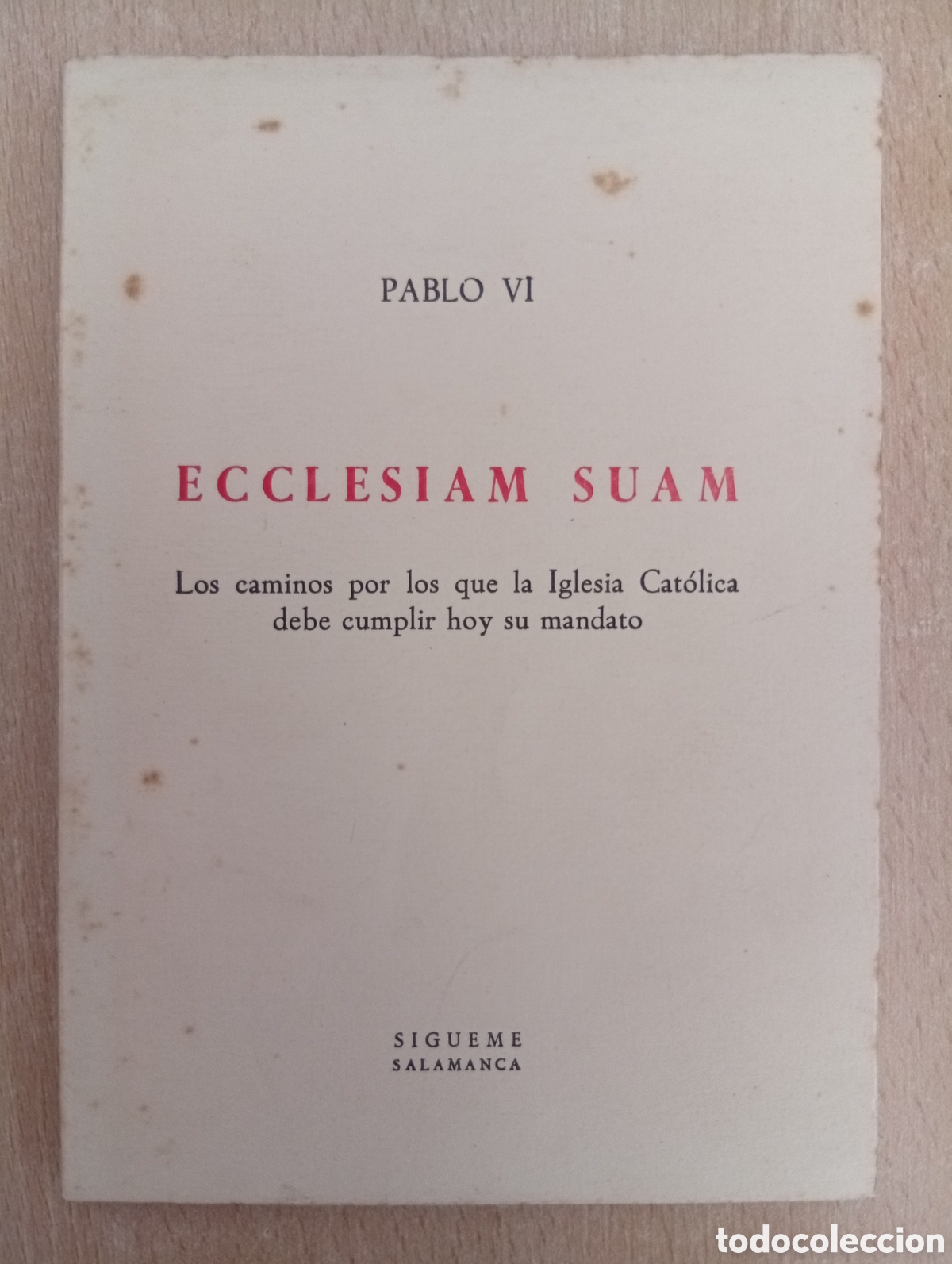Libros de segunda mano: ECCLESIAM SUAM. PABLO VI