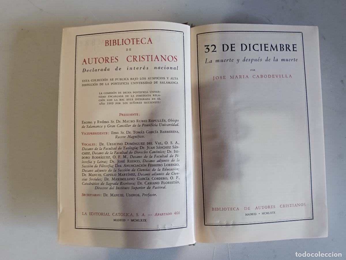 Libri di seconda mano: 32 DE DICIEMBRE -2&ordf; EDICI&Oacute;N- JOSE MARIA CABODEVILLA - BIBLIOTECA DE AUTORES CRISTIANOS
