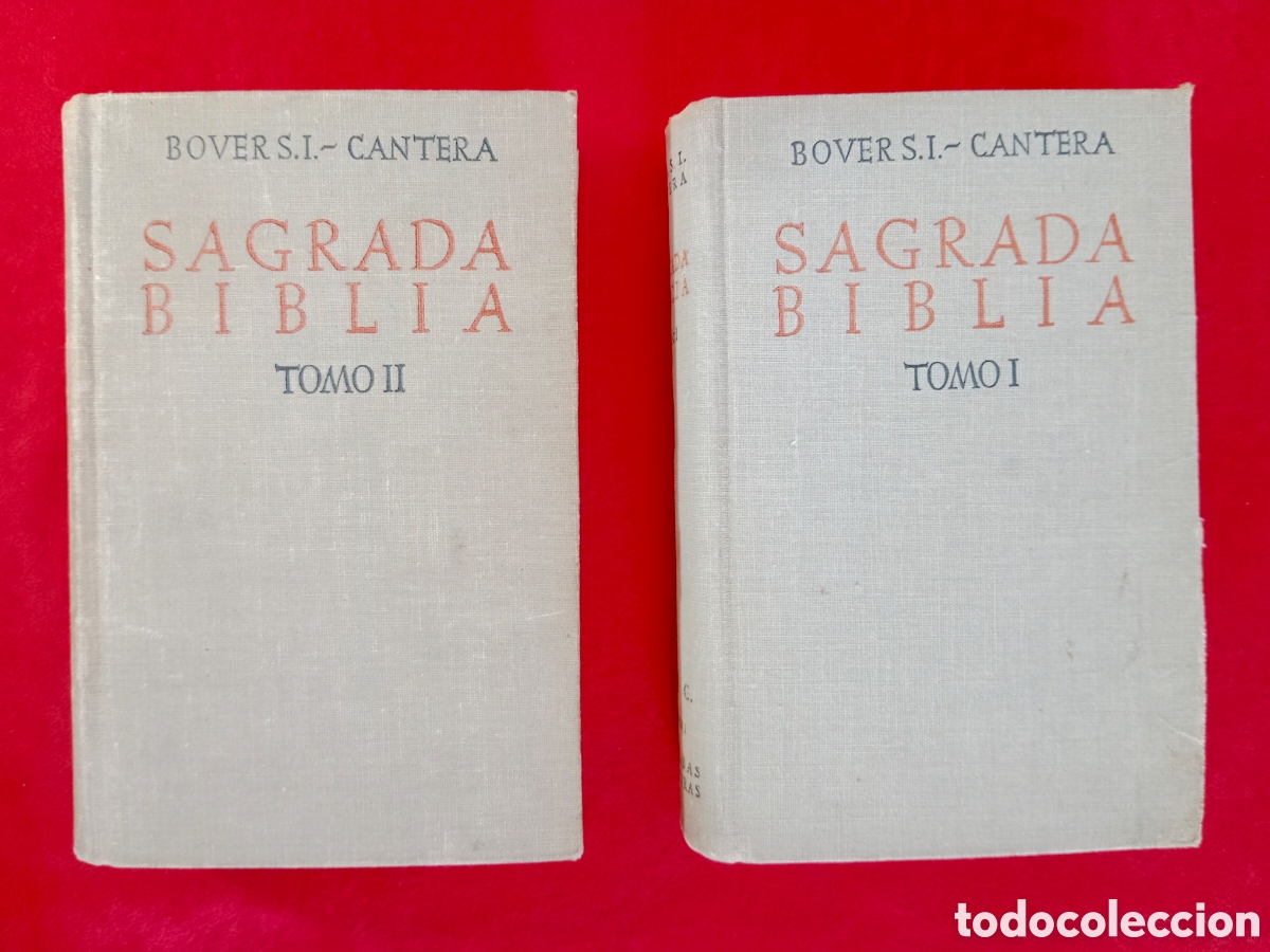 Second hand books: SAGRADA BIBLIA BOVER-CANTERA, 1947 , 2 TOMOS, PRIMERA EDICI&Oacute;N, BUEN ESTADO