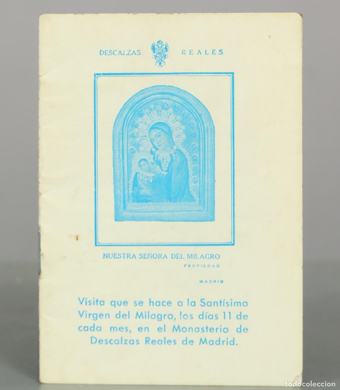 Libros de segunda mano: Librito de devoci&oacute;n visita Virgen del Milagro - Monasterio de Descalzas Reales de Madrid
