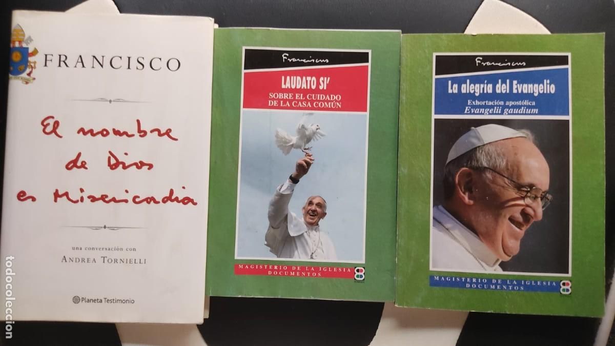 Libros de segunda mano: Lote 3 libros Papa Francisco - Conversaciones con Francisco / Laudato si / Evangeli gaudium