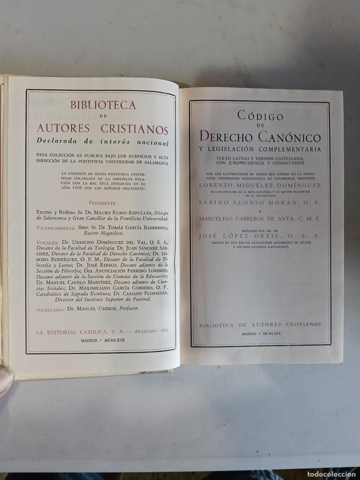 Libros de segunda mano: CODIGO DE DERECHO CANONICO Y LEGISLACION COMPLEMENTARIA I N&ordm; 7A - Foto 4