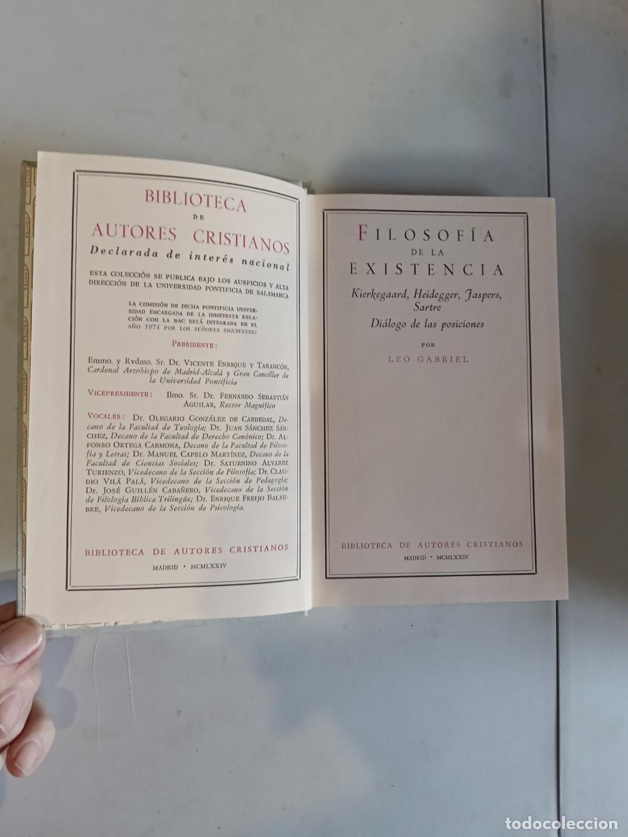 Libros de segunda mano: GABRIEL: FILOSOF&Iacute;A DE LA EXISTENCIA. DI&Aacute;LOGO DE LAS POSICIONES, (BAC) N&ordm; 352