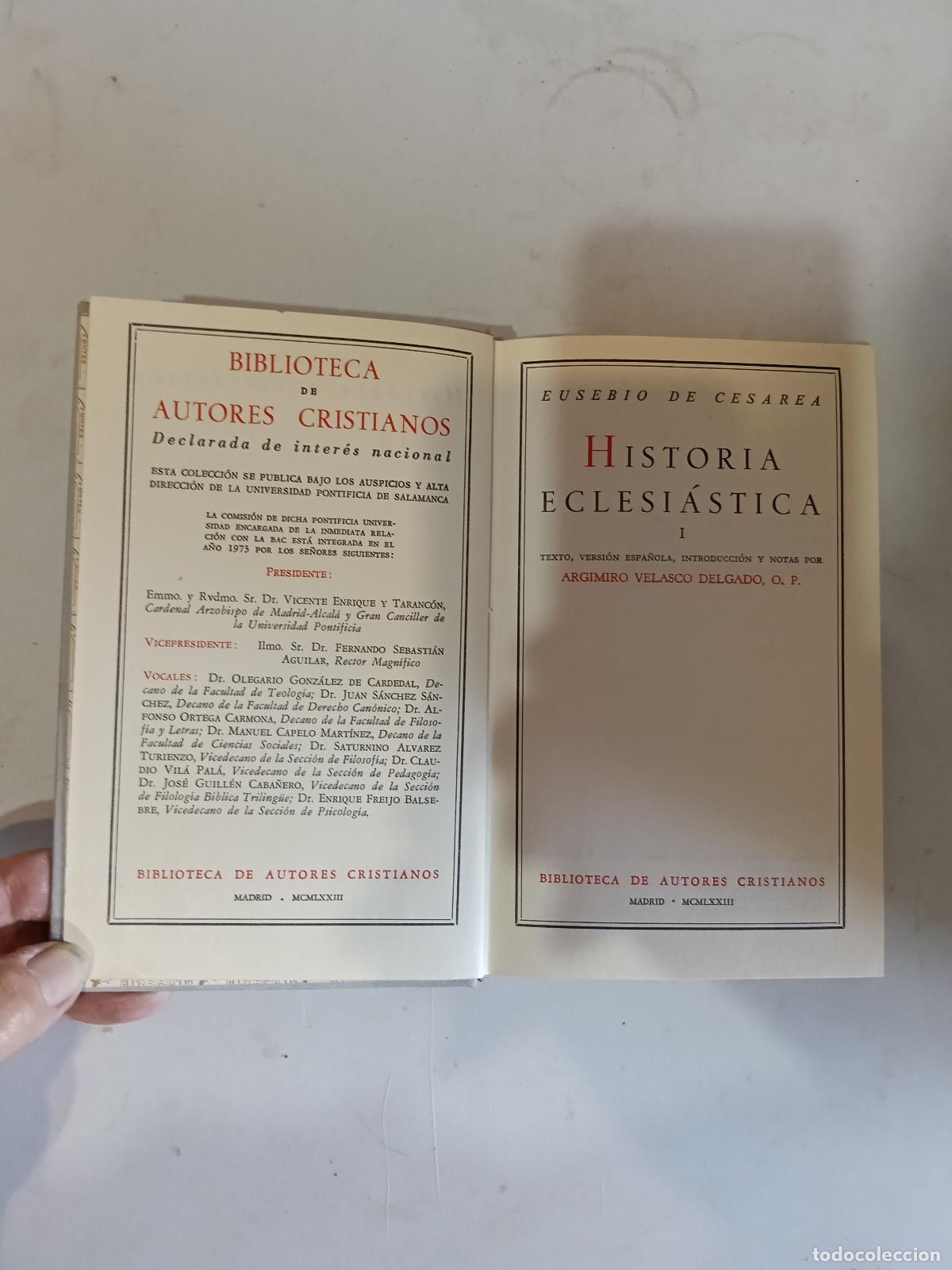 Libros de segunda mano: HISTORIA ECLESI&Aacute;STICA EUSEBIO DE CES&Aacute;REA TOMOS 1 BAC A&Ntilde;O 1973 N&ordm; 349