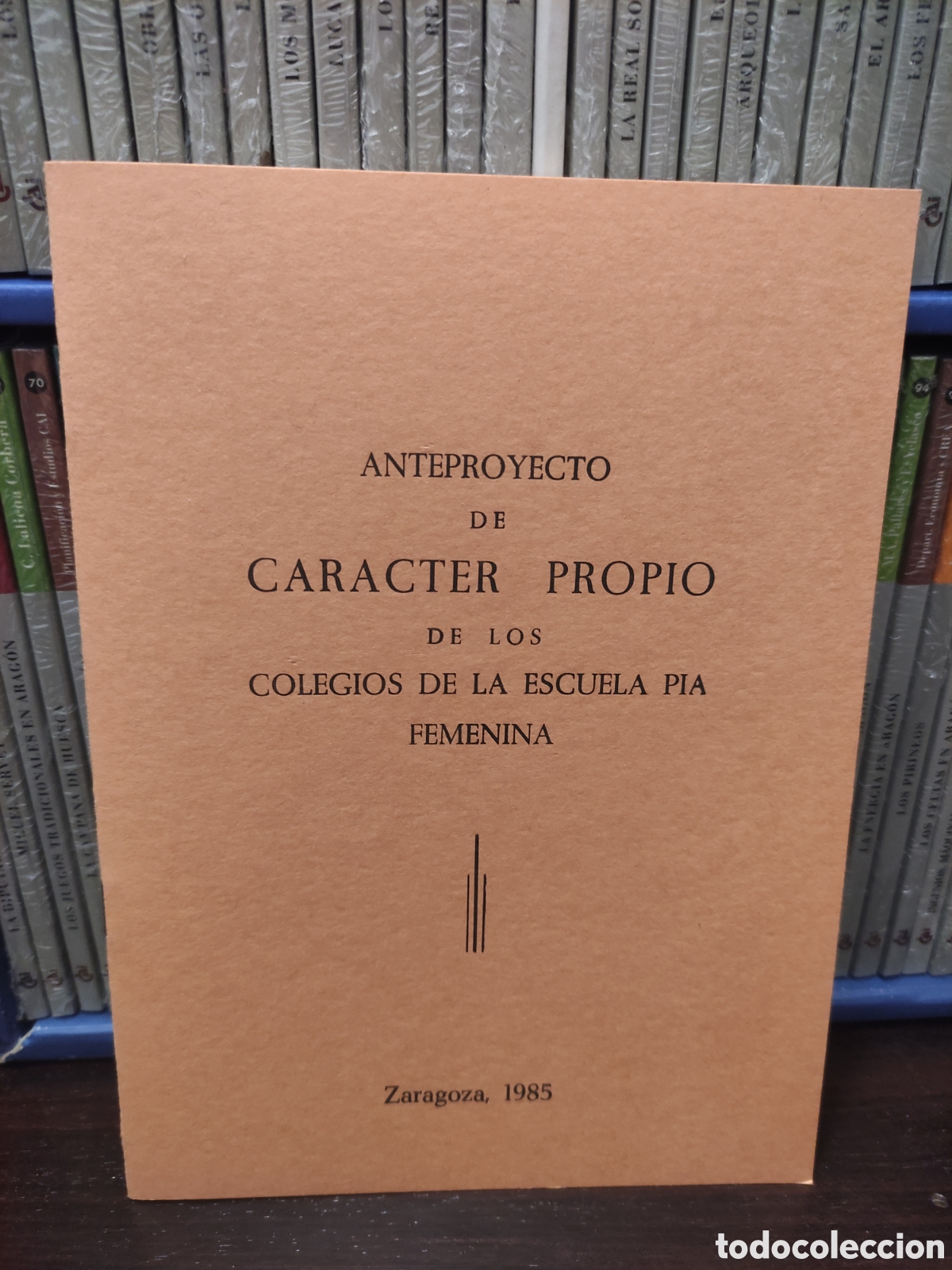 Libros de segunda mano: ANTEPROYECTO DE CARACTER PROPIO DE LOS COLEGIOS DE LA ESCUELA PIA FEMININA - Zaragoza 1985