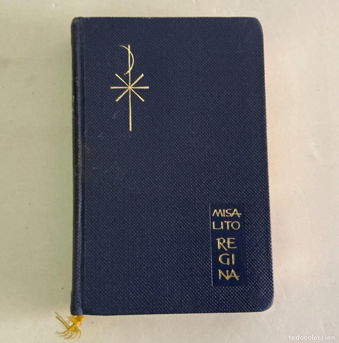 Libros de segunda mano: Antiguo Misalito Regina P. Luis Ribera 1965 Ed. Regina Barcelona con Estuche Petaca Original