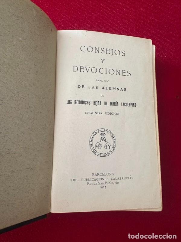 Libros de segunda mano: DEVOCIONARIO - CONSEJOS Y DEVOCIONES PARA USO DE LAS ALUMNAS .. BARCELONA 1927, JOSE ARTIGAS PAGES