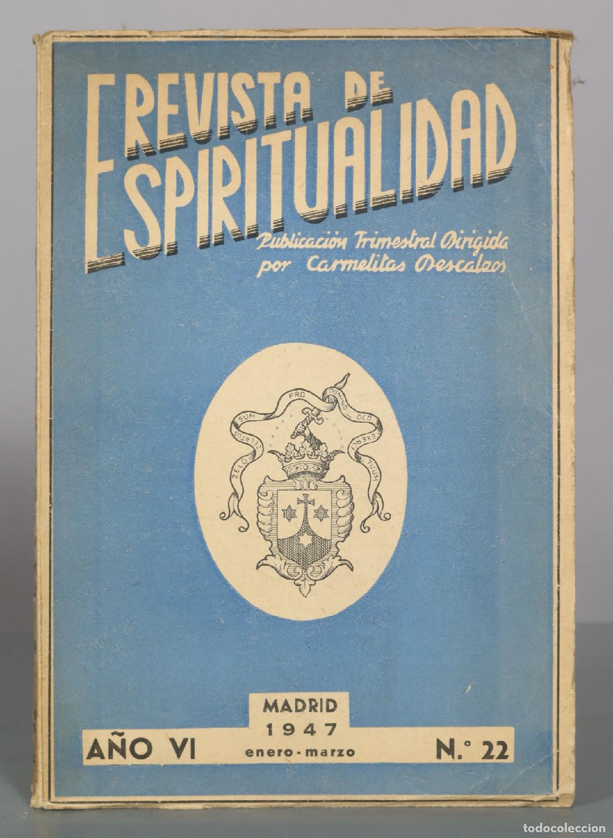 Libros de segunda mano: REVISTA DE ESPIRITUALIDAD. N 22. CARMELITAS DESCALZOS