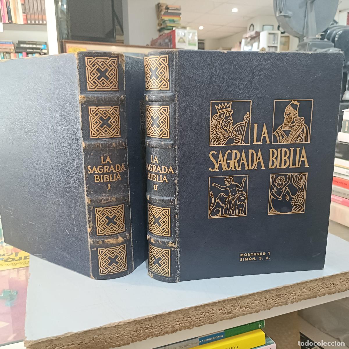 Libros de segunda mano: La Sagrada Biblia - Tomos 1 y 2 - Ed. Montaner y Sim&oacute;n, S. A. 1961