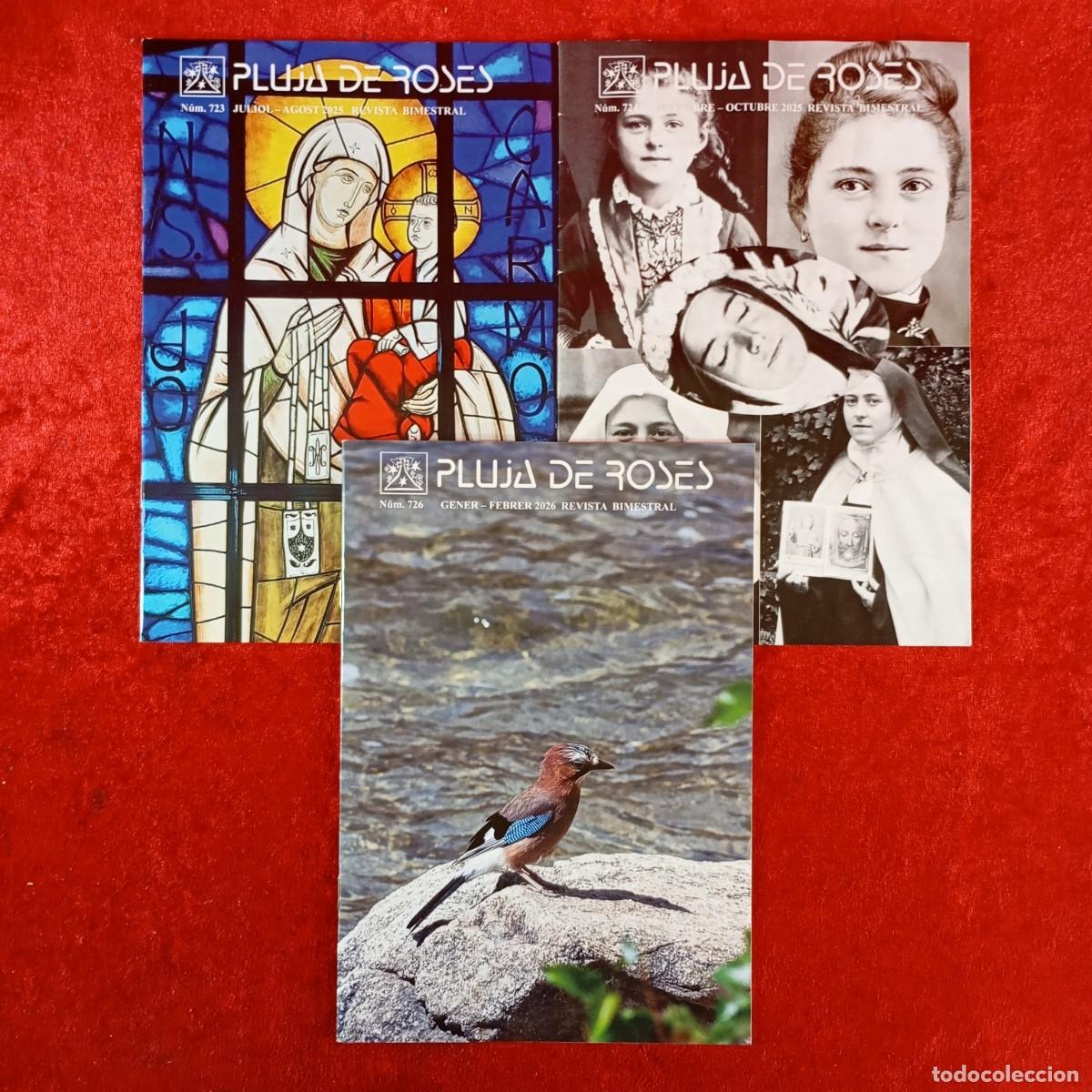 Libros de segunda mano: PLUJA DE ROSES - REVISTA BIMESTRAL - RELIGIOSA - N&Uacute;M 723, 724 I 725 - RARES - 3 REVISTES / 3835
