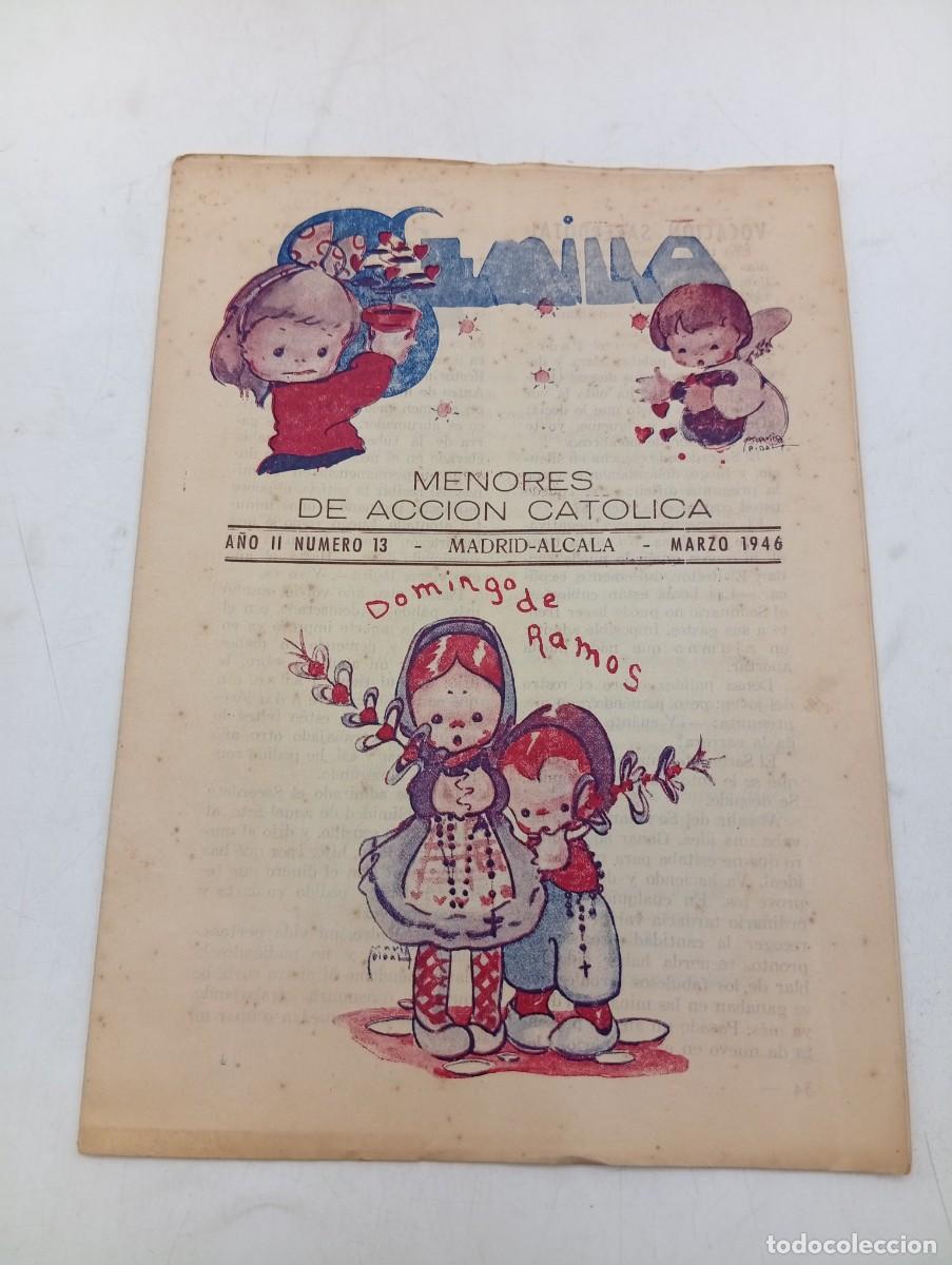 Libros de segunda mano: FAMILIA. MENORES DE ACCION CATOLICA. N&ordm; 13. MARZO 1946. DOMINGO DE RAMOS.