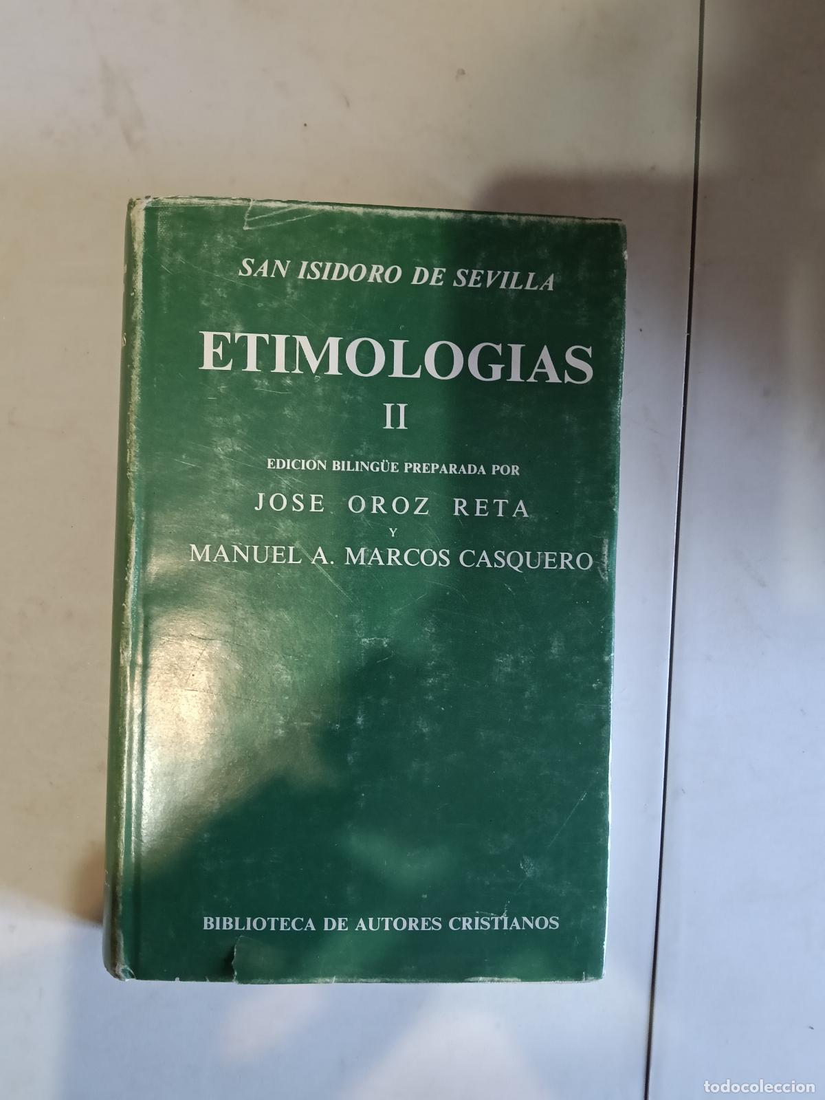 Libros de segunda mano: Etimolog&iacute;as, tomo II.- Isidoro de Sevilla