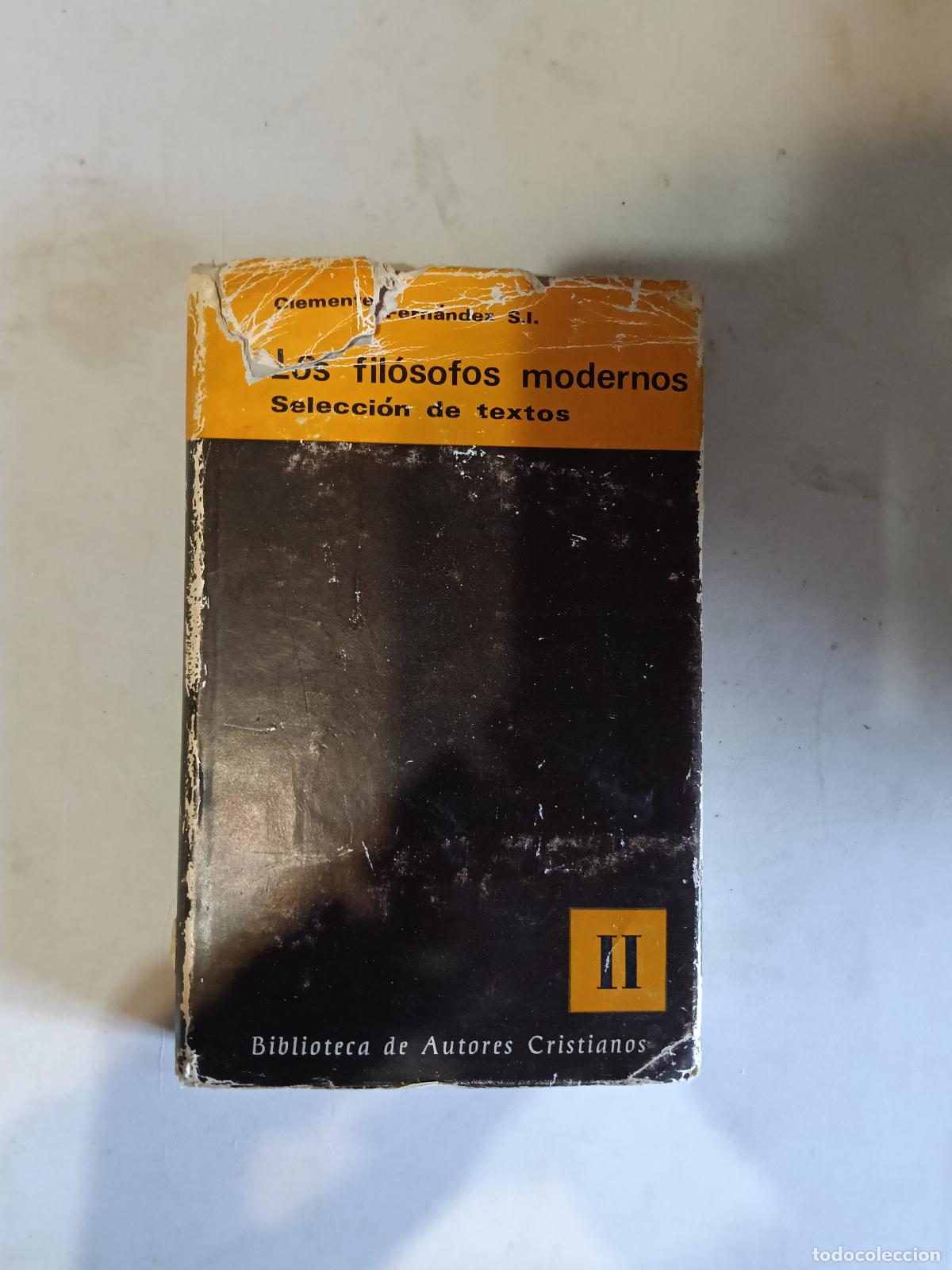 Libros de segunda mano: Los filosofos modernos, seleccion de textos por Clemente Fernandez TOMO 2