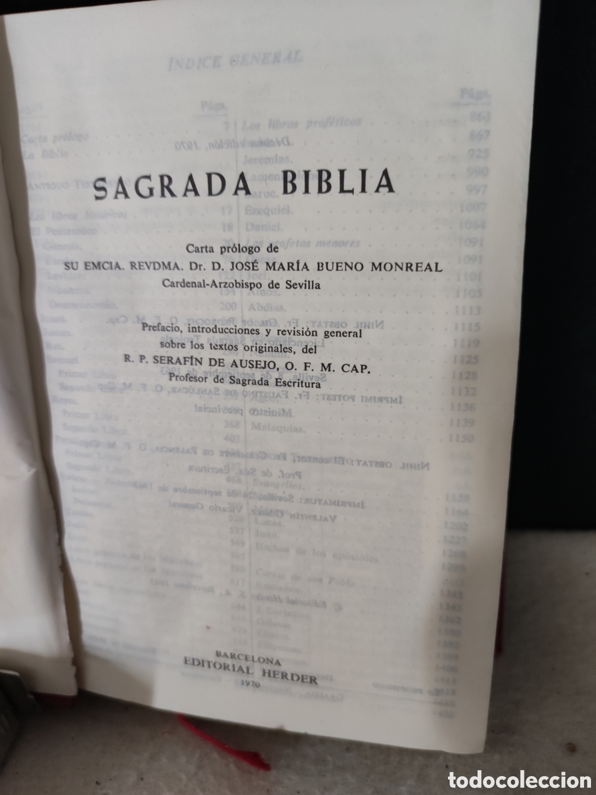 Libros de segunda mano: Sagrada Biblia en 1970