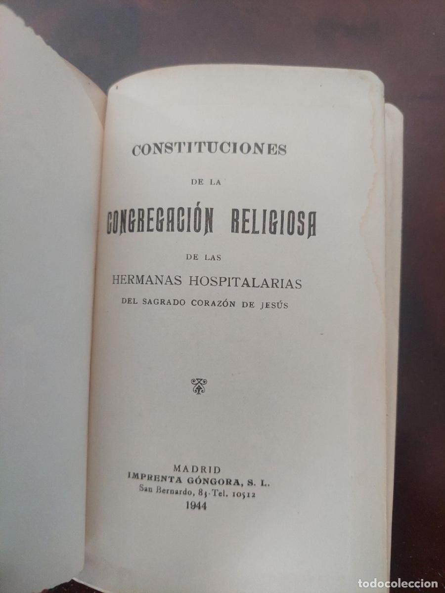 Libros de segunda mano: Constituciones de la Congregaci&oacute;n Religiosa de las Hermanas Hospitalarias del Sagrado Coraz&oacute;n. 1944