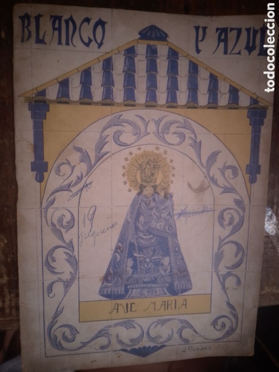 Libros de segunda mano: BLANCO Y AZUL. AVE MARIA. HOMENAJE A LA PATRONA DE VALENCIA. MAYO. 1939