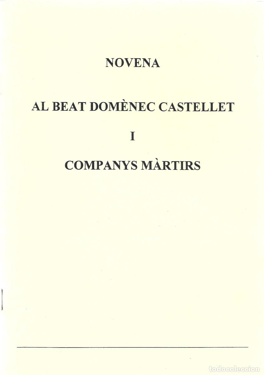 Libros de segunda mano: Novena al Beat Dom&egrave;nec Castellet i Companys m&agrave;rtirs
