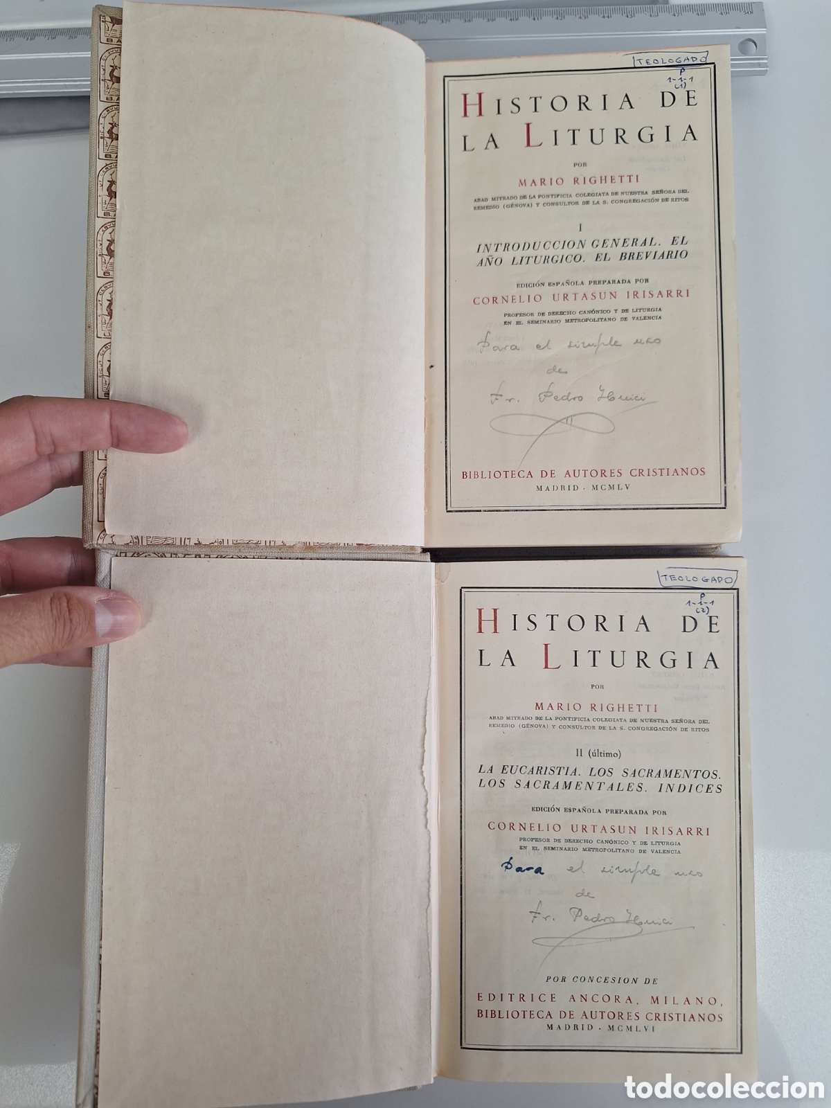 Libros de segunda mano: M. RIGHETTI, Historia de la Liturgia, 2 tomos - Foto 7