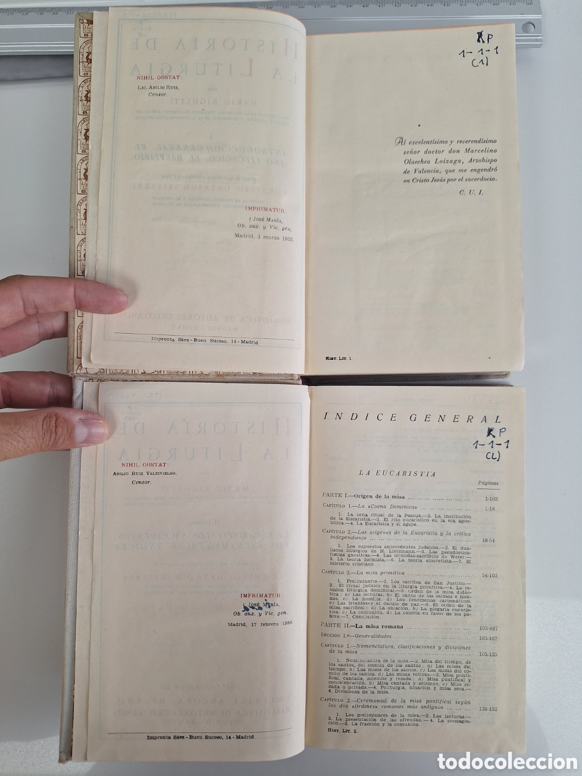 Libros de segunda mano: M. RIGHETTI, Historia de la Liturgia, 2 tomos - Foto 8