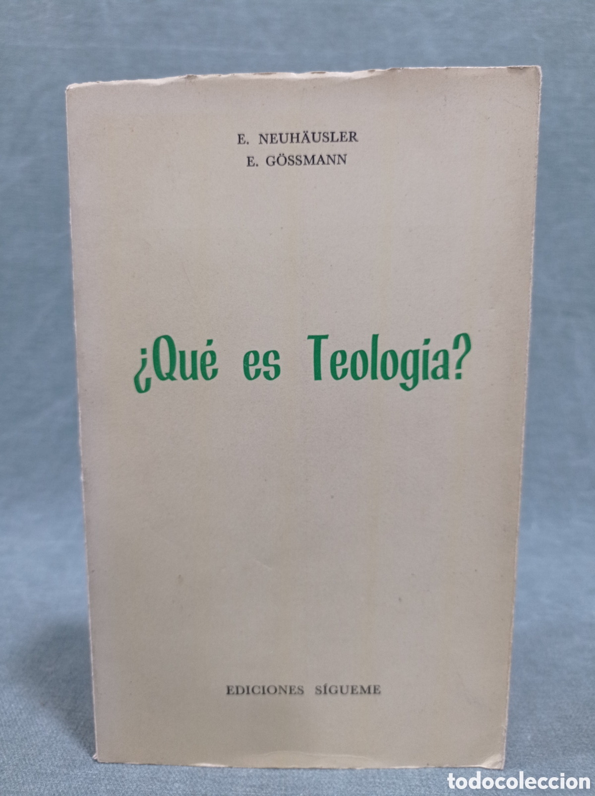 Libros de segunda mano: &iquest;QU&Eacute; ES TEOLOG&Iacute;A? - E. NEUH&Auml;USLER / E. G&Ouml;SSMANN - ED. S&Iacute;GUEME - 1969