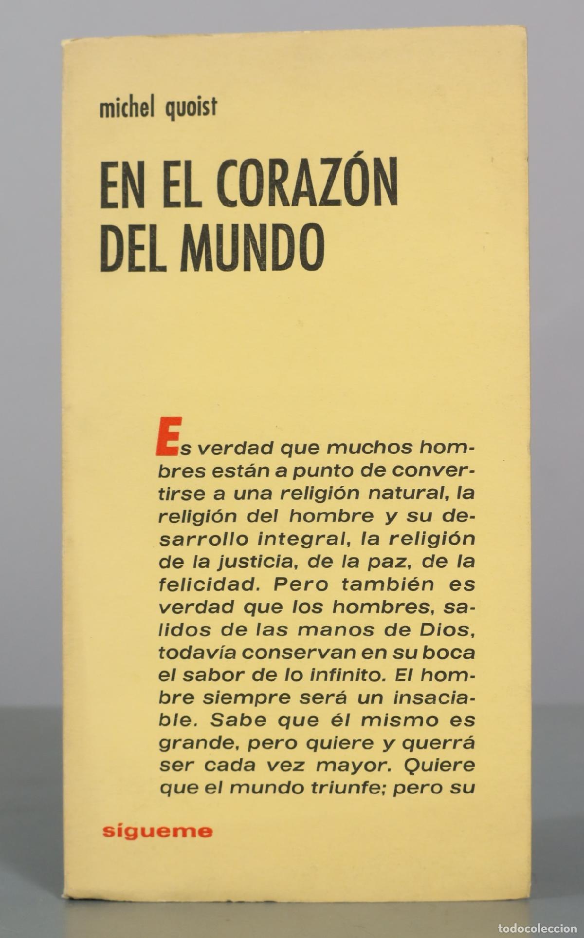 Libros de segunda mano: En el corazon del mundo - Michel Quoist - Sigueme DEDICADO AUTOGRAFO AUTOR