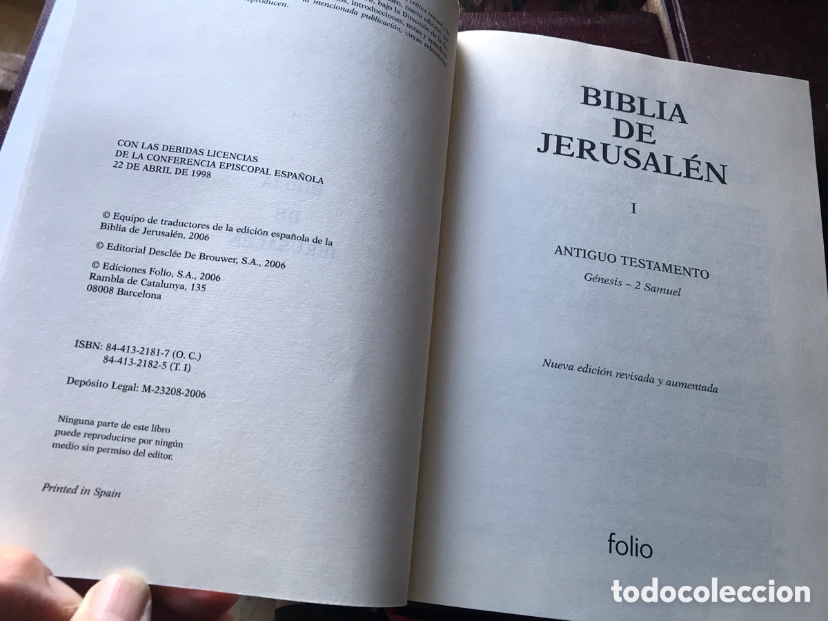 Libros de segunda mano: Biblia de Jerusal&eacute;n tres tomos. Folio - Foto 2