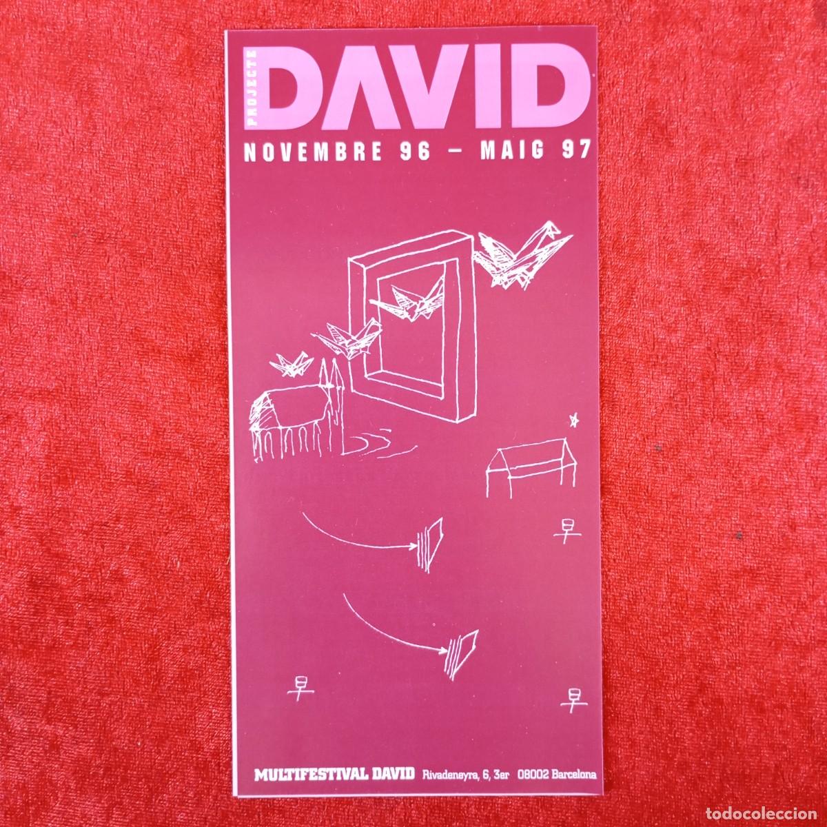 Libros de segunda mano: PROJECTE DAVID - NOVEMBRE 96 - MAIG 97 - MULTIFESTIVAL DAVID - BARCELONA / 6290