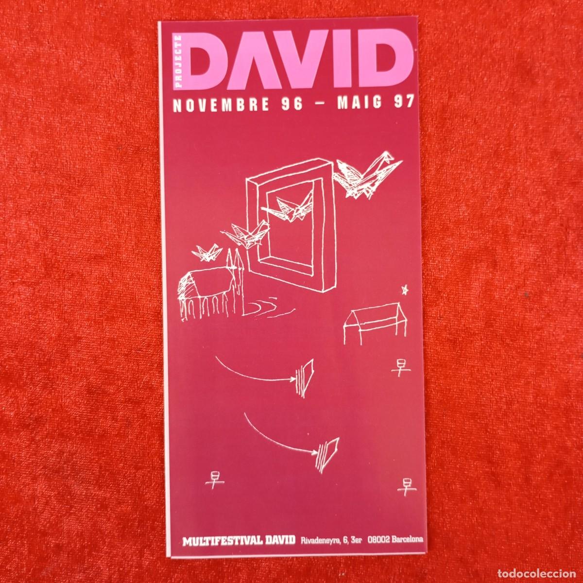 Libros de segunda mano: PROJECTE DAVID - NOVEMBRE 96 - MAIG 97 - MULTIFESTIVAL DAVID - BARCELONA / 6292
