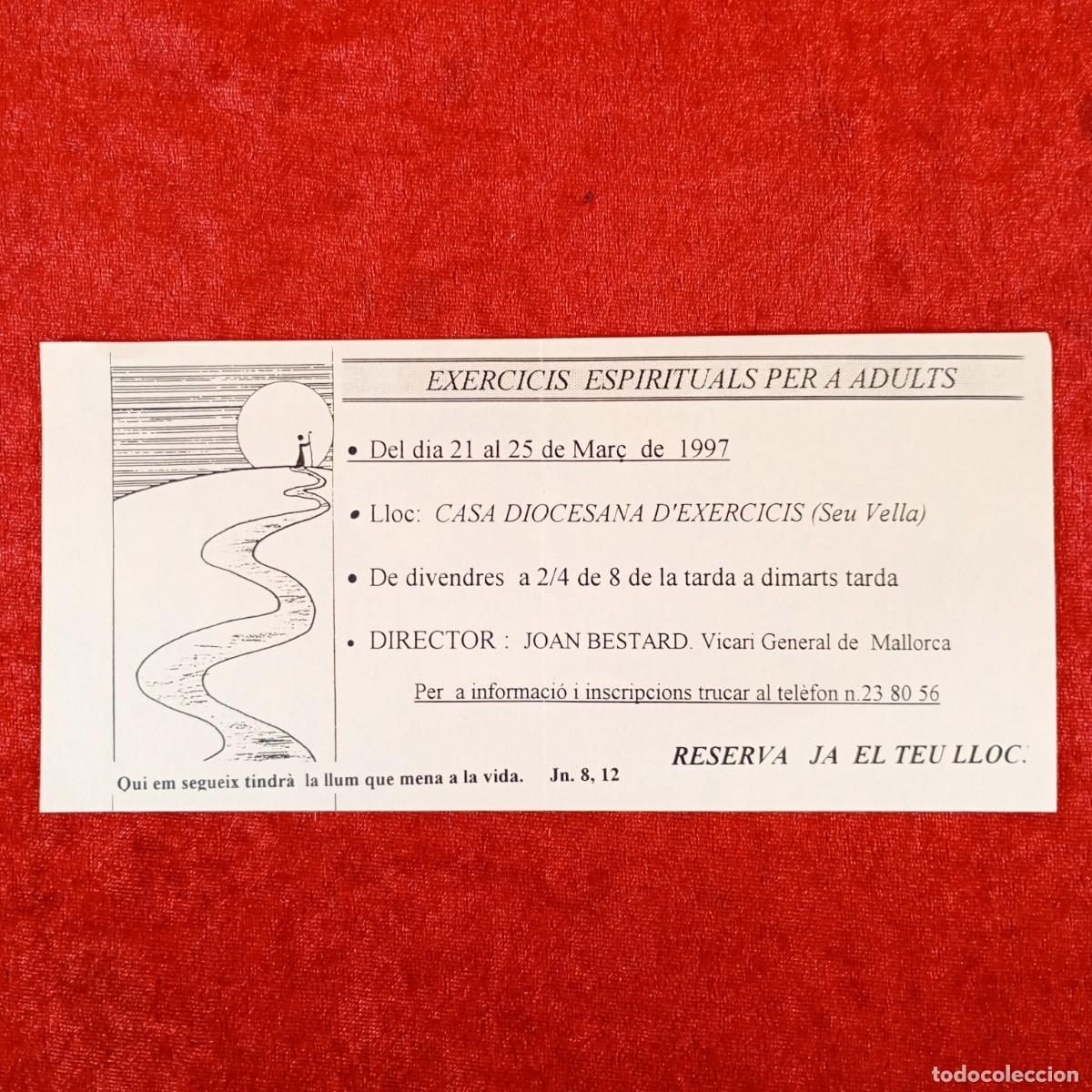 Libros de segunda mano: EXERCICIS ESPIRITUALS PER A ADULTS - JOAN BESTARD - SEU VELLA - LLEIDA - 1997 - FOLLETO / 6294