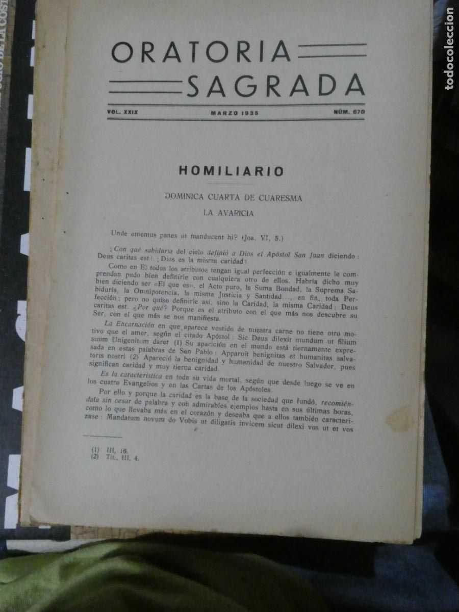 Libros de segunda mano: ORATORIA SAGRADA REVISTAS