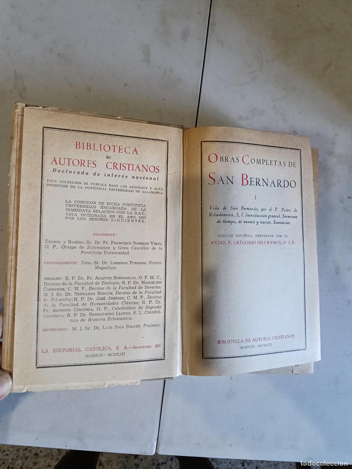 Libros de segunda mano: Obras completas de San Bernardo, tomo I. 1953 BAC