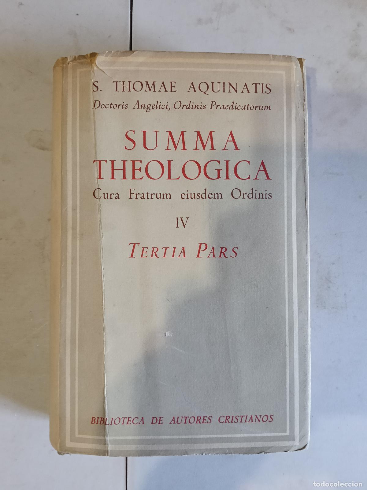 Libros de segunda mano: SUMMA THEOLOGICA - IV TERTIA PARS - S. THOMAE AQUINATIS - BIBL. AUTORES CRISTIANOS N&ordm; 83 - 1964.