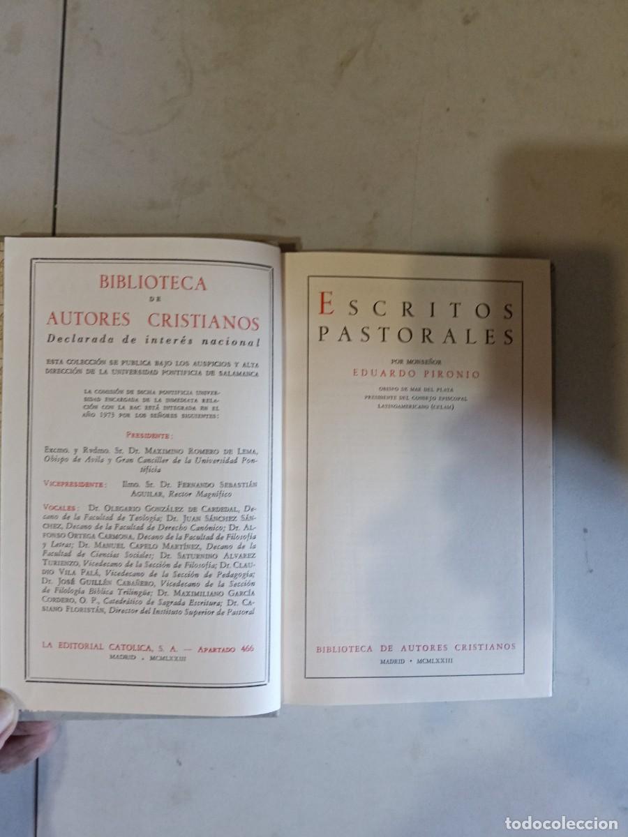 Libros de segunda mano: ESCRITOS PASTORALES. MONS. EDUARDO PIRONIO. BIBLIOTECA DE AUTORES CRISTIANOS. MADRID. 1975