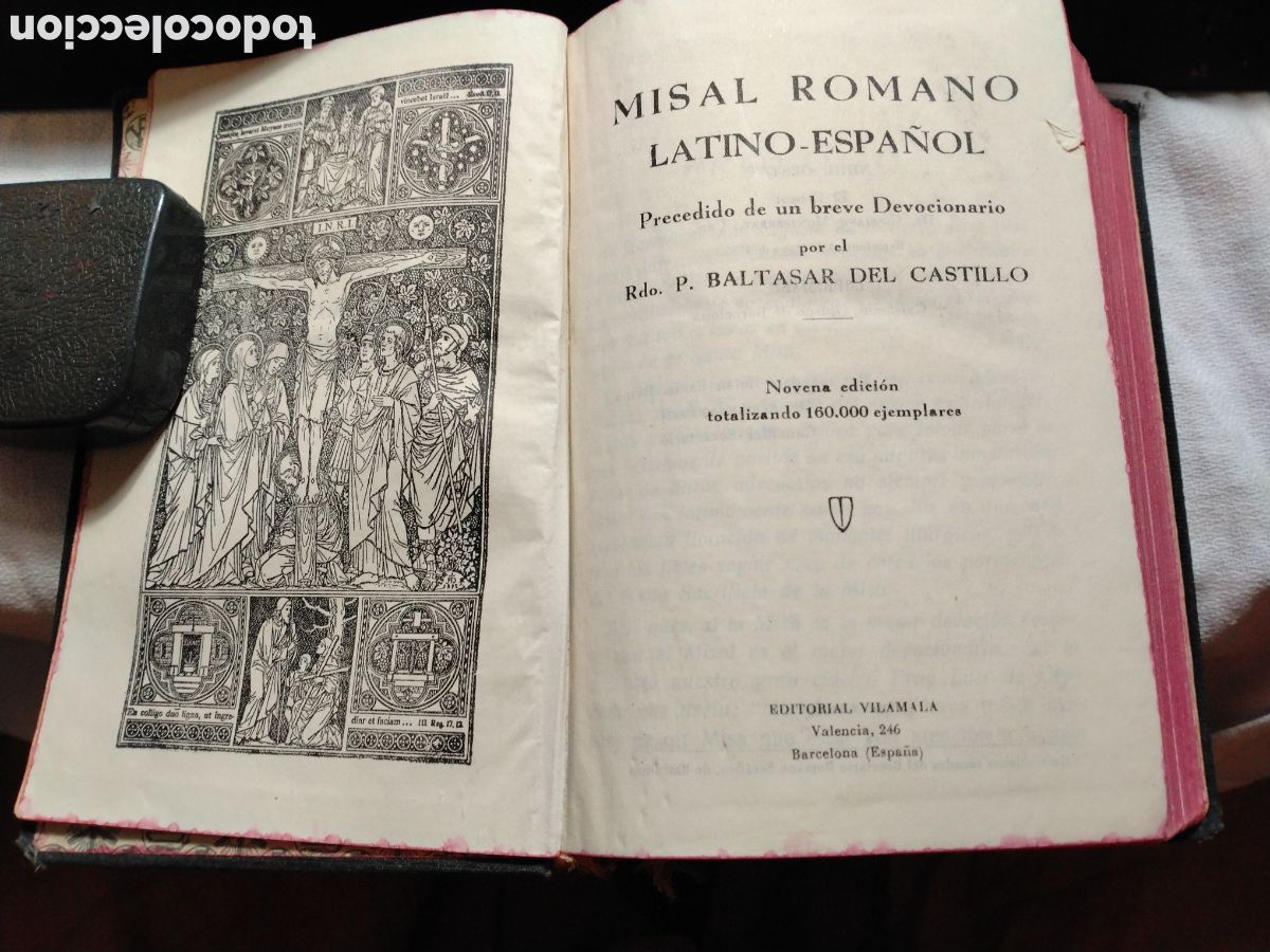 Libros de segunda mano: MISAL ROMANO - LAT&Iacute;N/ESPA&Ntilde;OL - P. BALTASAR DEL CASTILLO - EDITORIAL VILAMALA 1955.
