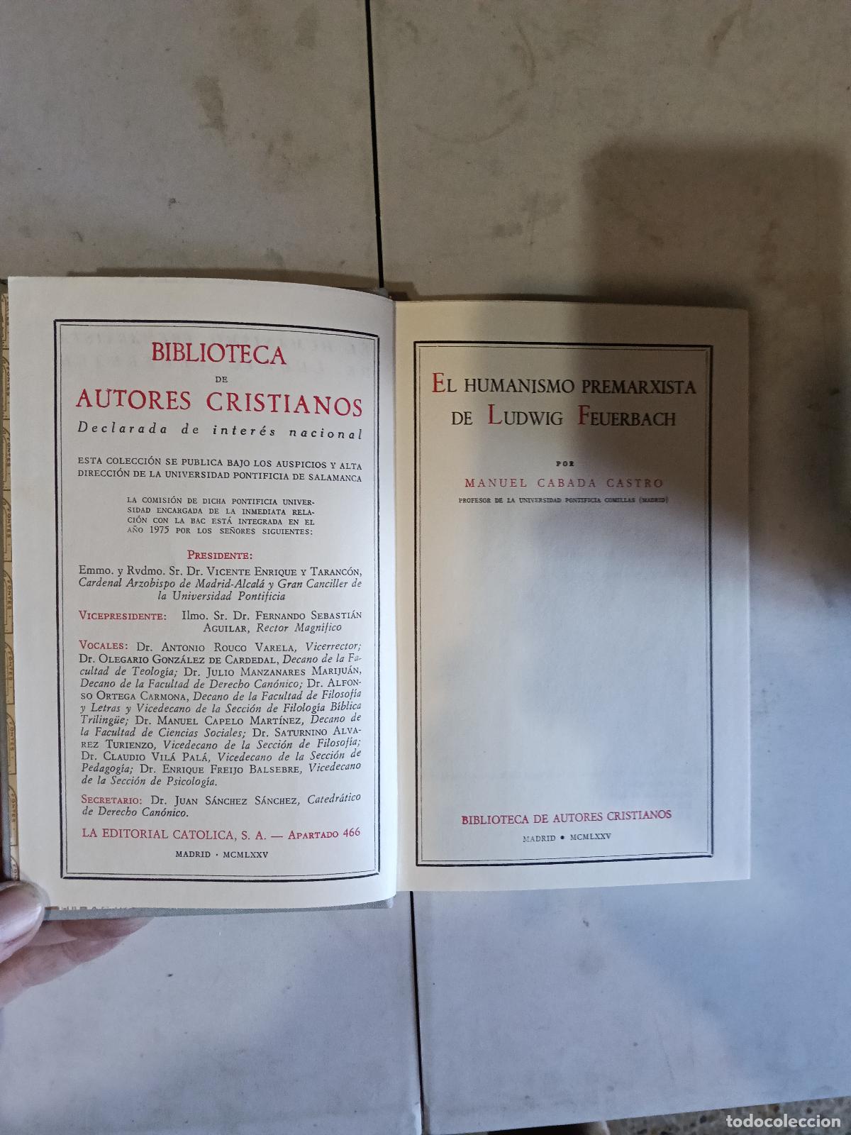 Libros de segunda mano: Manuel Cabada. El humanismo premarxista de L. Feuerbach