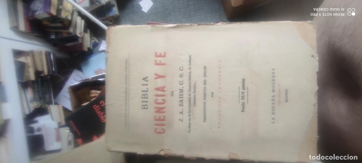 Libros de segunda mano: ZAHM, J. A.: - Biblia. ciencia y fe.