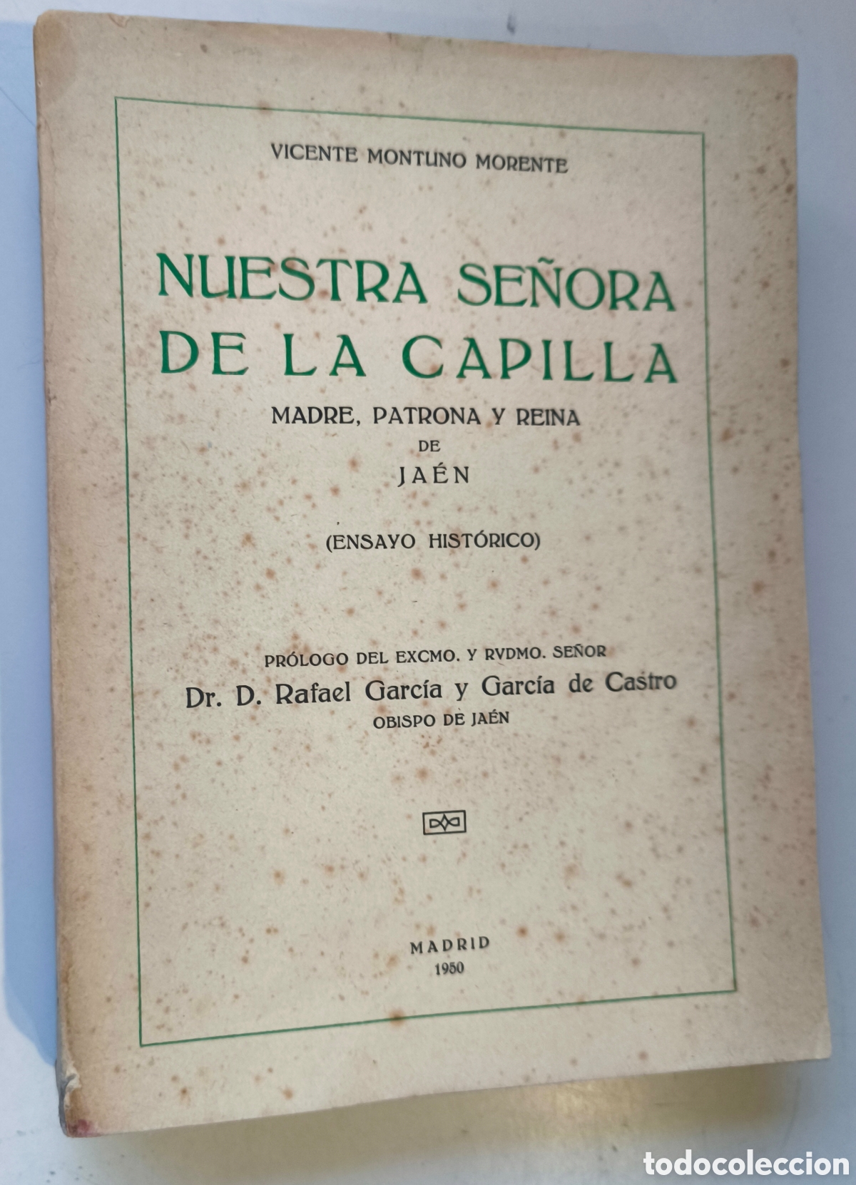 Libros de segunda mano: NUESTRA SE&Ntilde;ORA DE LA CAPILLA - MADRE, PATRONA Y REINA DE JAEN (ensayo historico)