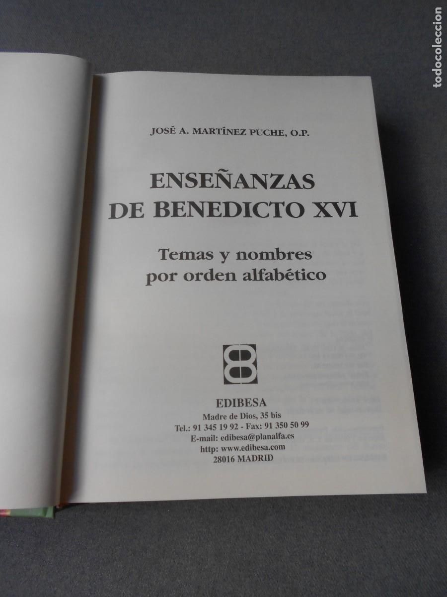 Libros de segunda mano: ENSE&Ntilde;ANZAS DE BENEDICTO XVI - Foto 2