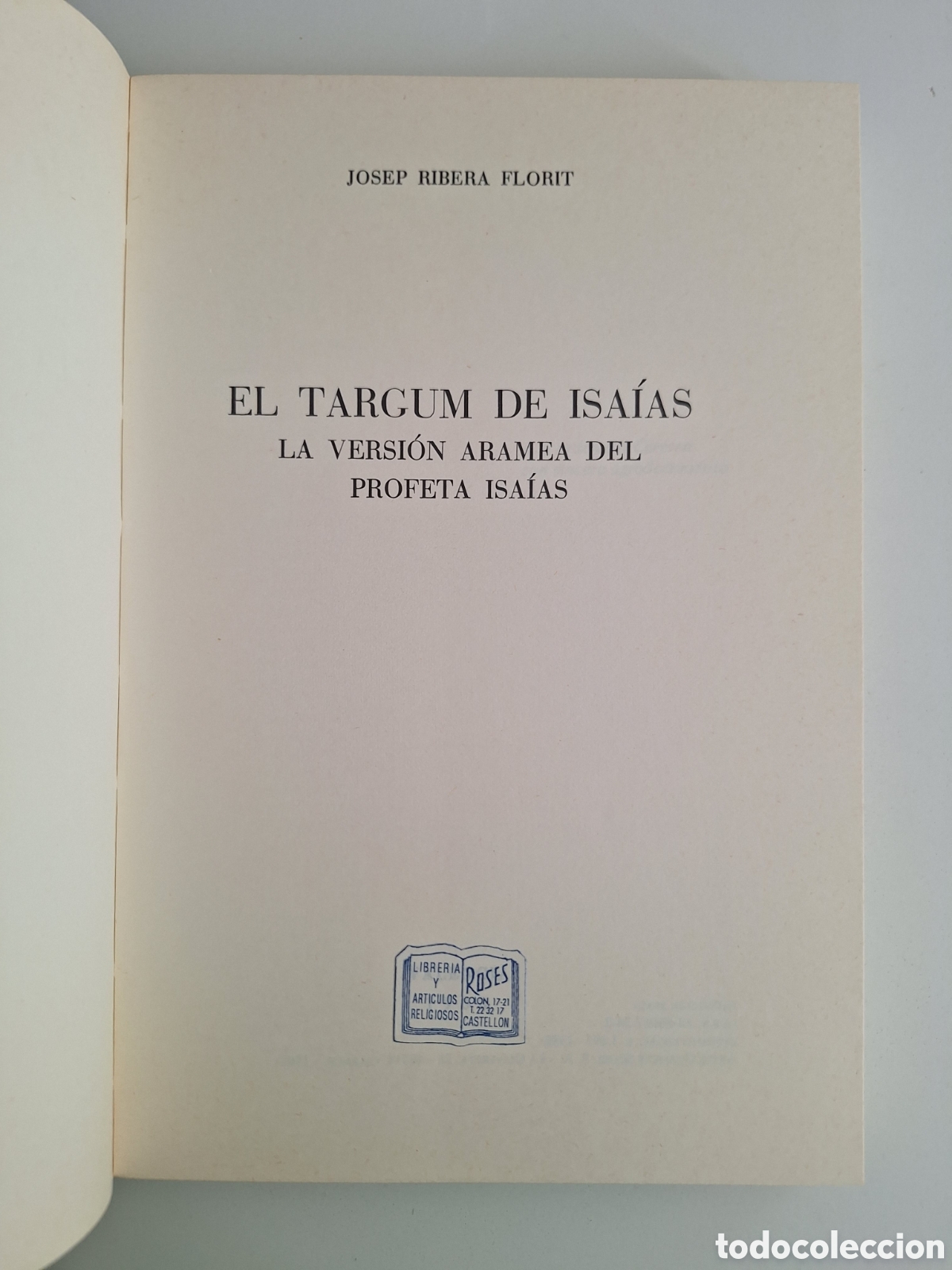 Libros de segunda mano: J. RIBERA FLORIT, El targum de Isaias - Foto 4