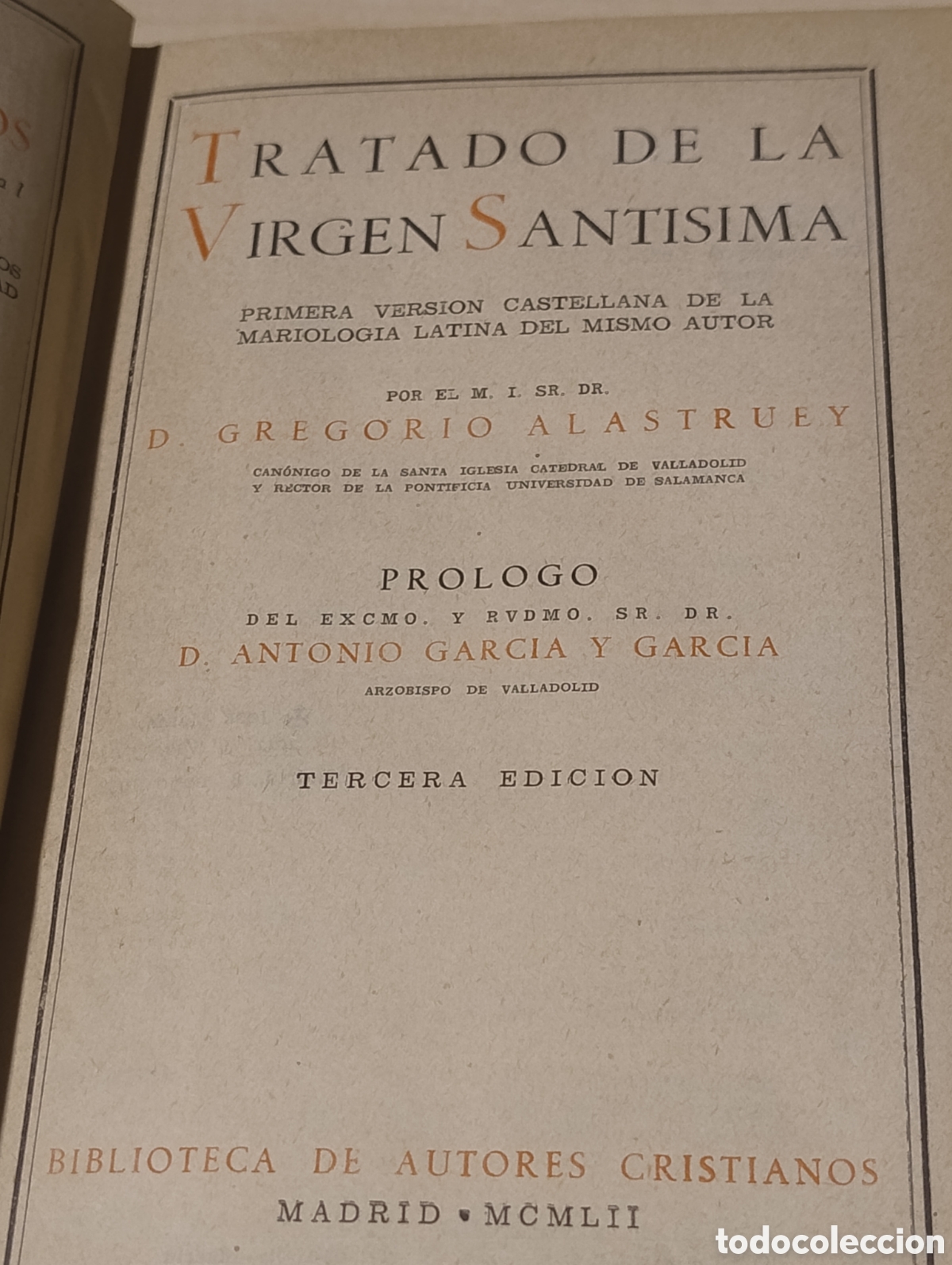 Libros de segunda mano: Tratado de la Virgen Sant&iacute;sima - Foto 4