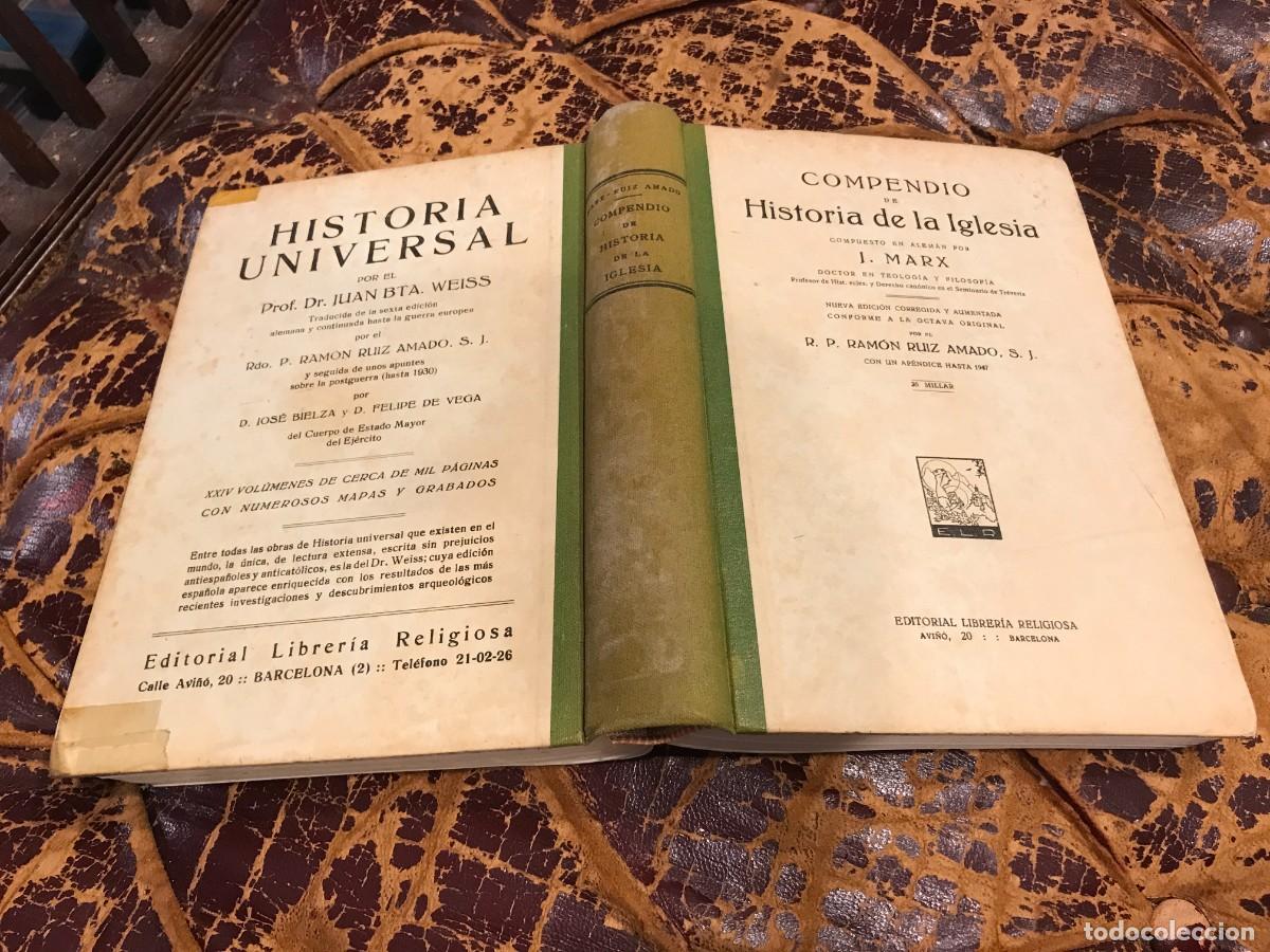 Libros de segunda mano: J. MARX- RUIZ AMADO. COMPENDIO DE HISTORIA DE LA IGLESIA. 1924