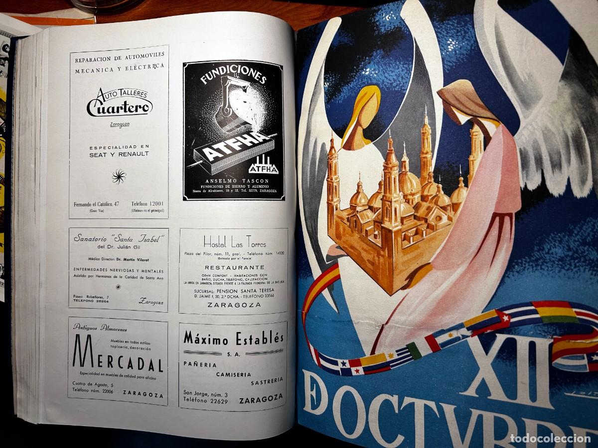 Libros de segunda mano: Tomo con dos n&uacute;meros revista Doce de Octubre. Zaragoza. El Pilar. A&ntilde;os 1959 -1962. Encuadernado.